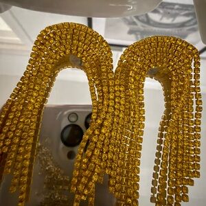 Vibrant yellow/gold Dangle Earrings